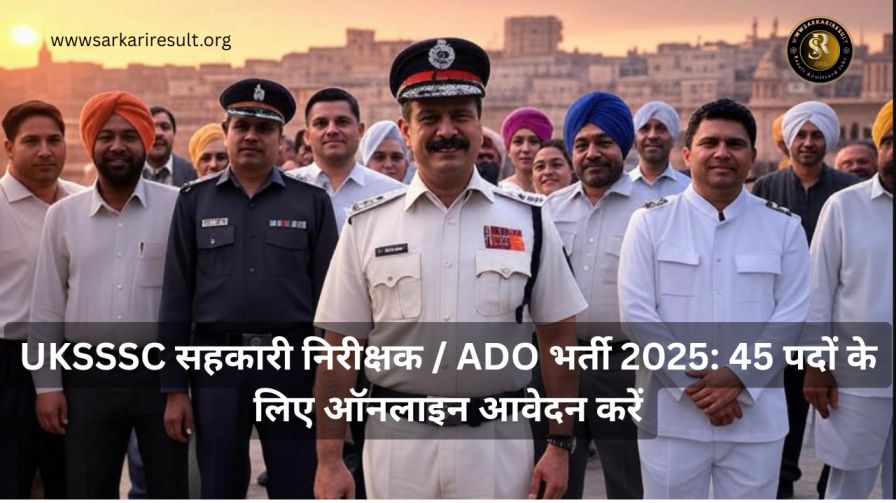 UKSSSC Co-operative Inspector Recruitment 2025