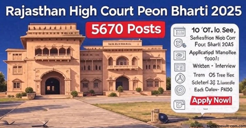 Rajasthan High Court Peon Recruitment 2025