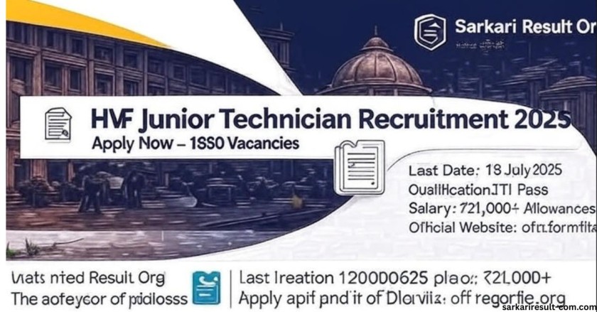 HVF Junior Technician Recruitment 2025