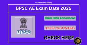 BPSC AE Exam Date 2025