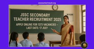 JSSC Secondary Teacher Recruitment 2025