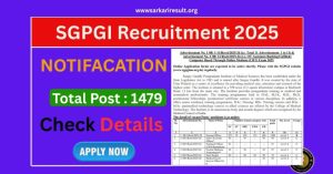 SGPGI Lucknow Recruitment 2025