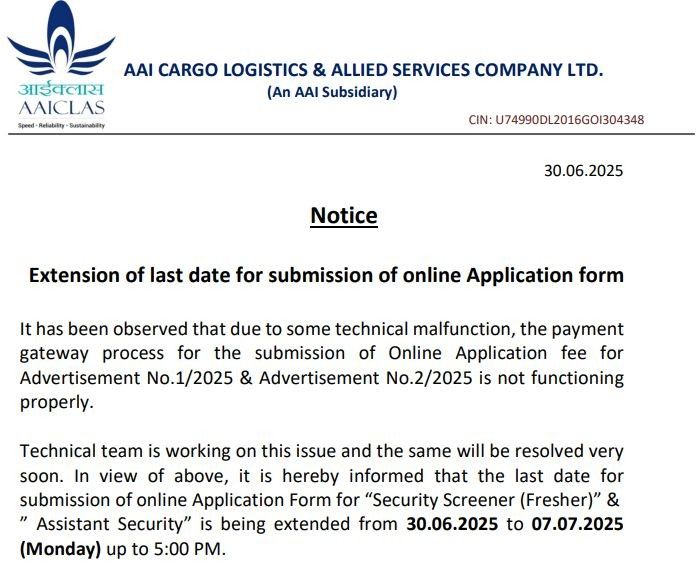 AAICLAS Assistant Recruitment 2025