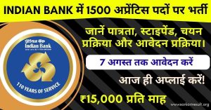 Indian Bank Apprentice Recruitment 2025