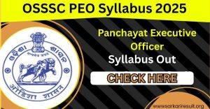 OSSSC PEO Syllabus 2025
