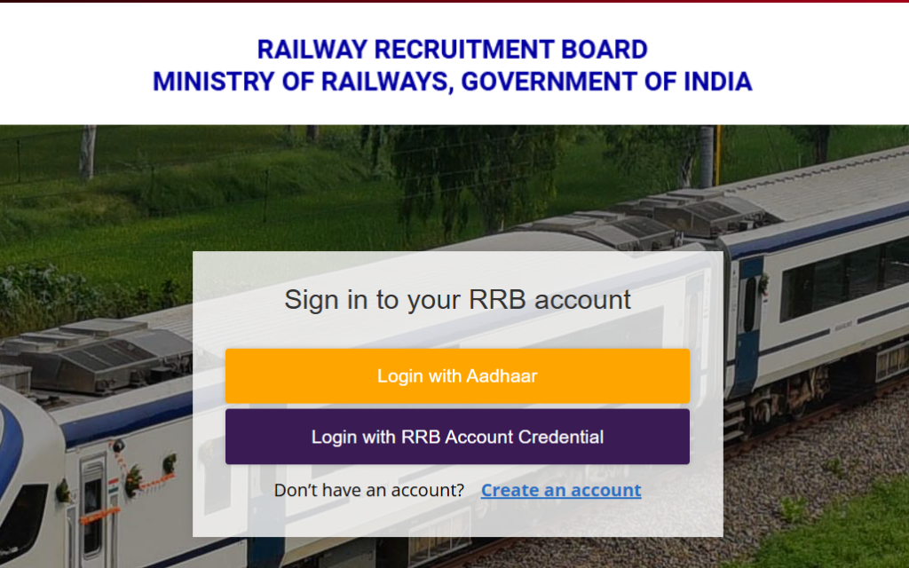Online Apply Page RRB Paramedical Staff Recruitment 2025