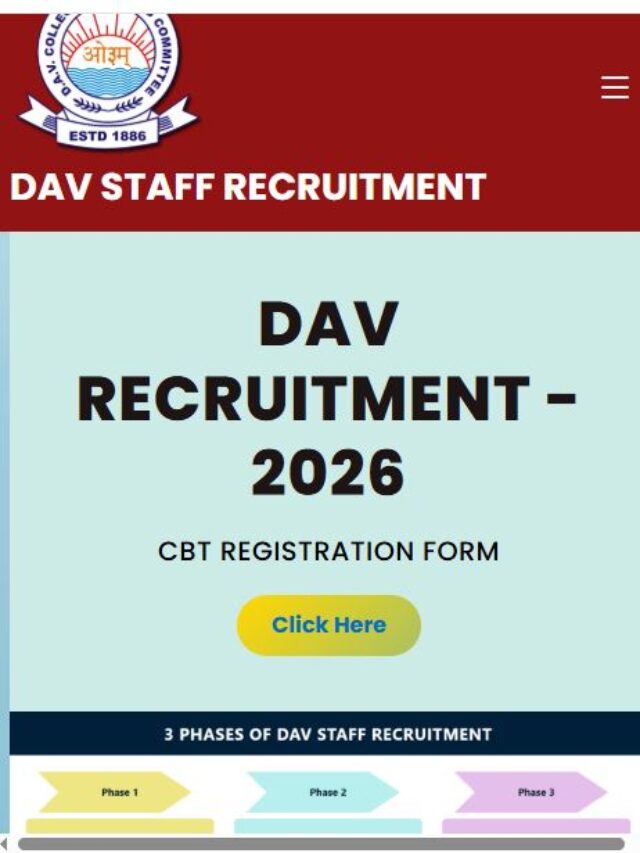 DAV स्कूल्स भर्ती 2025: आपका करियर गेम-चेंजर